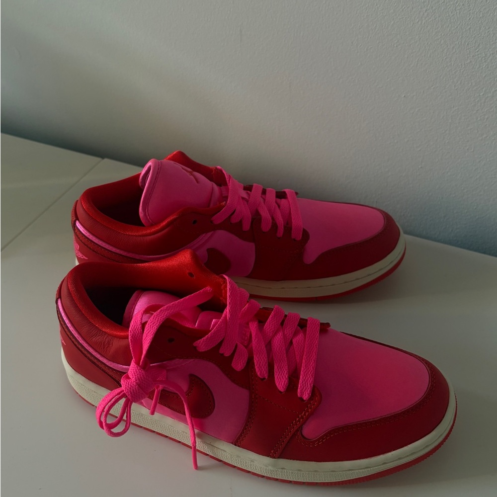 NIKE Jordan Vibrant Red and Pink Sneakers